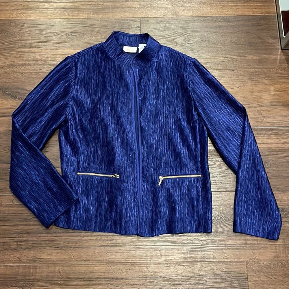 Chico’s Nwot Metallic Jacket Without Button/ Zipp… - image 1